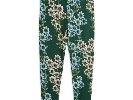 Mini Rodini Green Daisys Aop Leggings For Cheap