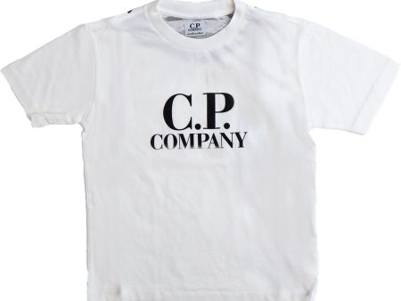 C.P. Company Gauze White T-Shirt Short Sleeve Online Sale