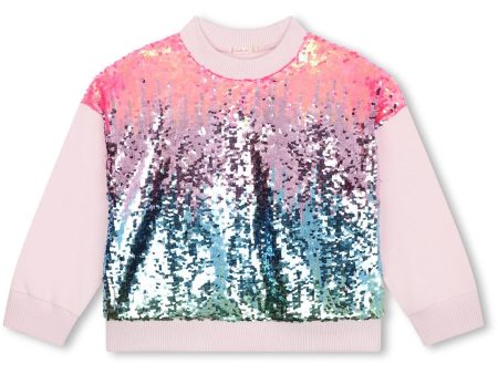 Billieblush Pink Pale Sweatshirt For Sale