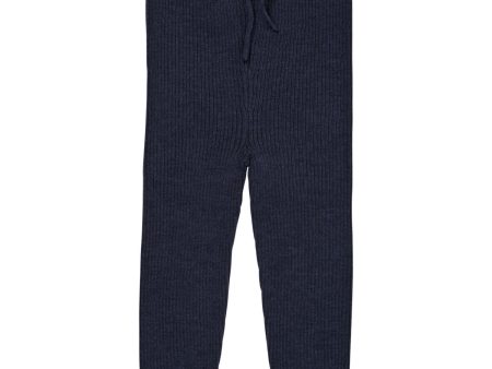 Copenhagen Colors Navy Merino Classic Rib Leggings M. Snore Discount