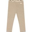 Petit Piao Chocolate Brown Dark Off White Leggings Modal Striped For Discount