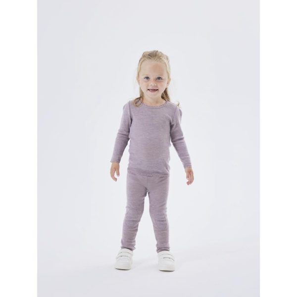 Name It Purple Dove Wang Uld Neddle Leggings Solid Noos Cheap