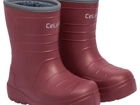 CeLaVi Apple Butter Thermal Wellies - Embossed Fashion