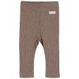 FIXONI Deep Taupe Leggings Mélange Rib Online now