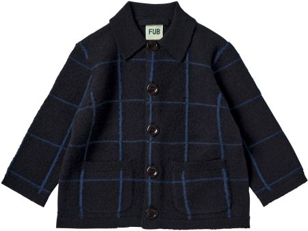 FUB Dark Navy Pond Blue Baby Felted Jakke on Sale