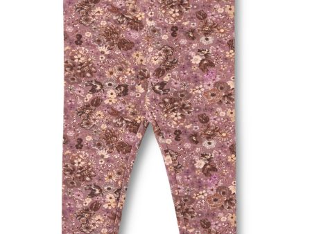 Wheat Lavender Flowers Leggings Jules Hot on Sale