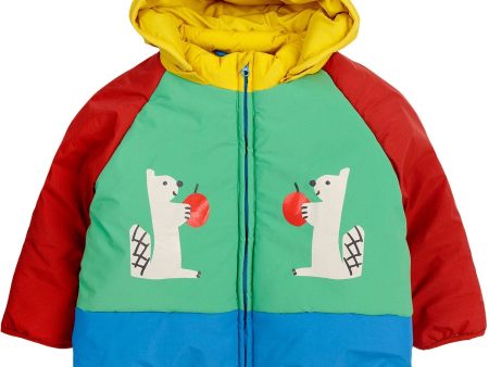 Bobo Choses Green Hungry Squirrel Hooded Jakke on Sale