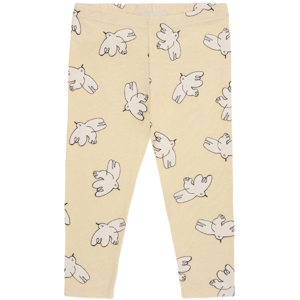 Bobo Choses Light Yellow Freedom Bird All Over Leggings Online now