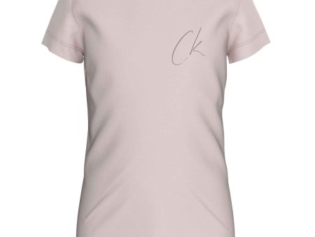 Calvin Klein Peach Whip Signage Slim T-Shirt Hot on Sale