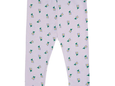 Bobo Choses Lavender Pansy Flower All Over Leggings Sale