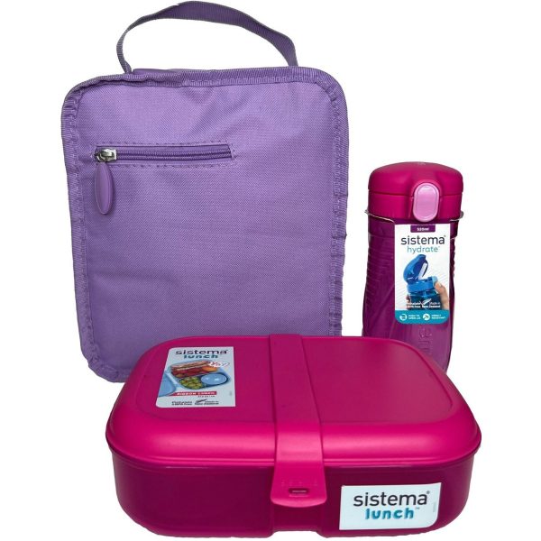 Sistema Lunchtime 3-pak Pink Purple Online Sale