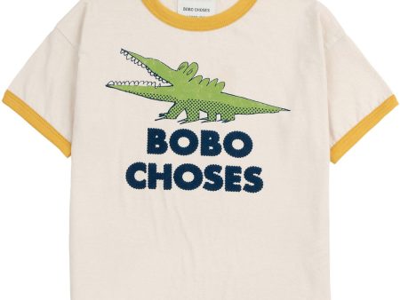 Bobo Choses White Talking Crocodile T-Shirt Online Sale