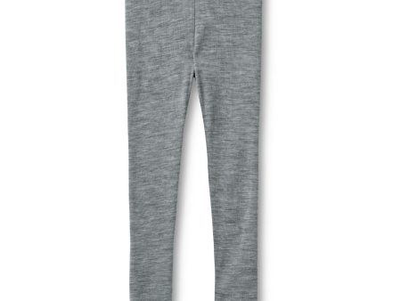 Wheat Melange Grey Wool Leggings Agi Hot on Sale