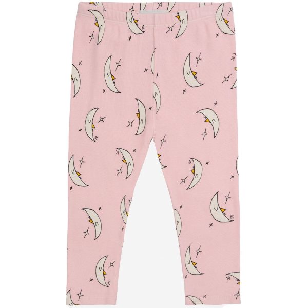 Bobo Choses Light Pink Beneath The Moon Leggings Hot on Sale