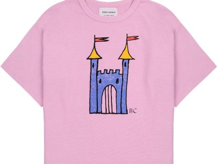 Bobo Choses Pink Faraway Castle Short Sleeve T-Shirt Online now