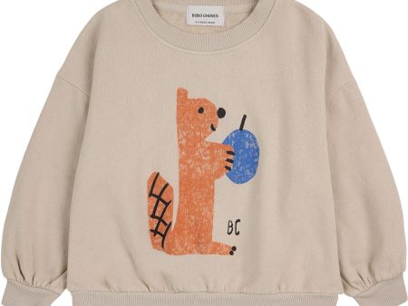 Bobo Choses Light Brown Hungry Squirrel Sweatshirt Sale