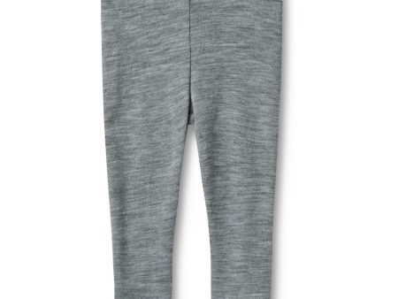 Wheat Melange Grey Wool Leggings Agi Online Sale