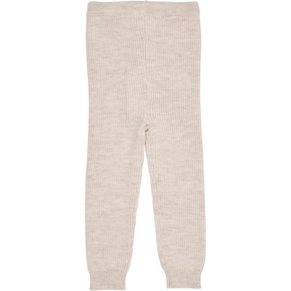 Copenhagen Colors Pale Cream Melange Merino Classic Rib Leggings Online