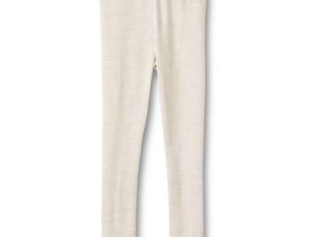 Wheat Eggshell Melange Wool Leggings Agi Discount