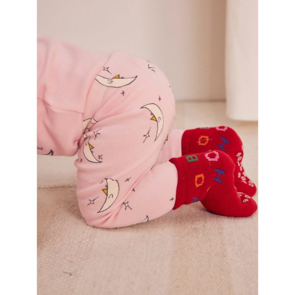 Bobo Choses Light Pink Beneath The Moon Leggings Hot on Sale