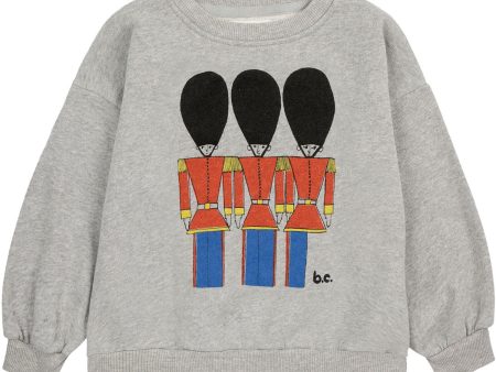 Bobo Choses Light Heather Grey Little Tin Soldiers Sweatshirt For Sale