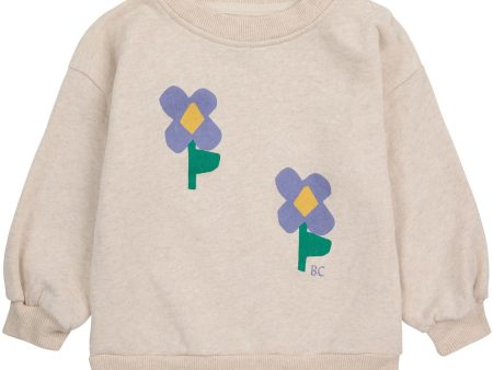 Bobo Choses Beige Pansy Flower Sweatshirt Cheap