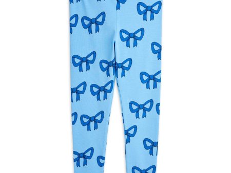 Mini Rodini Blue Bow Aop Leggings For Sale