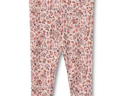 Wheat Pale Rose Flowers Leggings Jules Discount