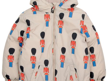 Bobo Choses Light Brown Little Tin Soldiers All Over Anorak Sale