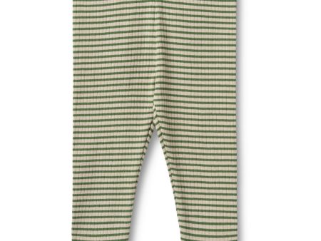 Wheat Elm Green Stripe Leggings Jules For Sale